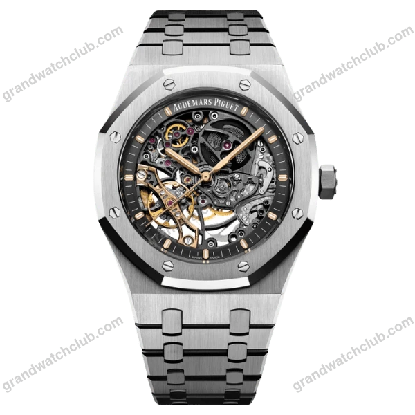 Super Clone Audemars Piguet Royal Oak 15407ST.OO 41mm Skeleton Dial Steel V3 Base