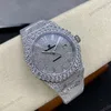 Super Clone Audemars Piguet Royal Oak 15400ST 41mm Full Moissanite Hongkong – Customize Diamod — clasp and links
