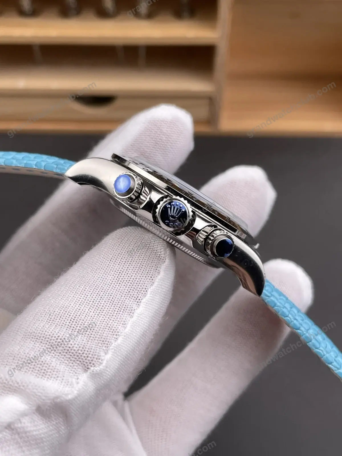 Super Clone Rolex Cosmograph Daytona Ice Blue Roman Dial 116520 – Swiss SuperClone - photo 6