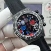 Super Clone Rolex Cosmograph Daytona DIW Carbon Graffiti Red Blue 116500LN – Swiss SuperClone - photo 8