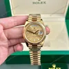 Super Clone Rolex Day-Date Champagne Diamond Dial 128238-0132 36 mm — dial close-up