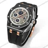 Super Clone Audemars Piguet Royal Oak Offshore Selfwinding Chronograph Black 26415CE 44mm Grey Dial – — case and bezel