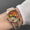 Super Clone Rolex Day-Date 36 Puzzle Dial Everose Gold 128235 President – Swiss SuperClone - photo 9