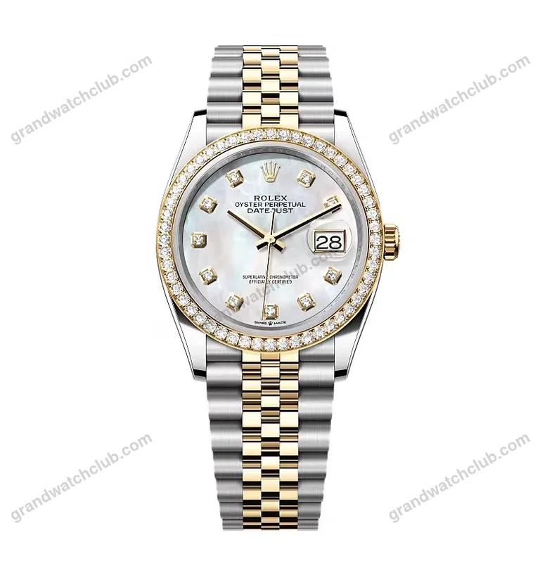 Super Clone Rolex Datejust Mother of Pearl Diamond Dial 126283RBR-0009 36 mm