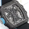 Super Clone Richard Mille RM 53-01 Richard Mille Pablo Mac Donough 42mm Carbon — on leather display