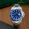 Super Clone Rolex Submariner Blue Dial 116619LB “Smurf” — dial close-up