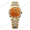 Super Clone Rolex Day-Date Carnelian Diamond Dial 128238-0088 36 mm