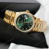 Super Clone Rolex Day-Date Bright Green Diamond Dial 128398tbr-0035 36 mm — bracelet detail