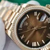 Super Clone Rolex Day-Date Brown Ombré Dial 128235-0075 36 mm — clasp and links