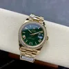 Super Clone Rolex Day-Date Green Ombré Dial 128398tbr-0028 36 mm — dial close-up