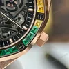 Super Clone Audemars Piguet Royal Oak Frosted Gold Double Balance Wheel Openworked 15412OR.YG.1224OR.01-B 41mm — clasp and links