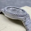 Super Clone Audemars Piguet Royal Oak 15400ST 41mm Full Moissanite Hongkong – Customize Diamod — bracelet detail