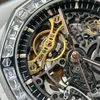 Super Clone Audemars Piguet Royal Oak Frosted Gold Double Balance Wheel Openworked 41mm benzen Baugette — bracelet detail