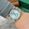 Super Clone Rolex Day-Date Ice Blue Diamond Dial 228236-0006 40 mm — movement / caseback view