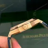 Super Clone Audemars Piguet Royal Oak 15510OR Yellow Gold 41mm Blue Dial — side profile