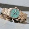 Super Clone Rolex Day-Date Turquoise Dial 128235 40 mm — bracelet detail