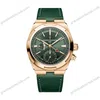 Super Clone Vacheron Constantin Overseas Dual Time 7900V 41mm Green Dial Rose Gold