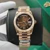 Super Clone Rolex Day-Date Brown Ombré Dial 128235-0075 36 mm — dial close-up