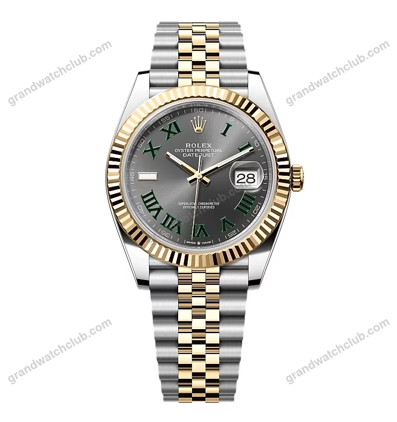 Super Clone Rolex Datejust Rhodium Dial 126333 “Wimbledon” Flutted/Jubilee 41 mm
