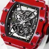 Super Clone Richard Mille RM 35-02 Richard Mille Rafael Nadal Red White Strap Carbon — bracelet detail