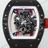 Super Clone Richard Mille RM 55 Richard Mille DARK-NTPT 42mm Carbon Tinh Chỉnh — case and bezel