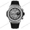 Super Clone Hublot Big Bang 42mm Rubber Strap Titanium