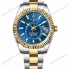 Super Clone Rolex Sky-Dweller Tiffany Blue Two Tone Oyster