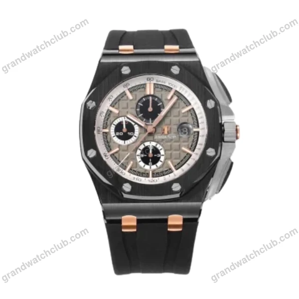 Super Clone Audemars Piguet Royal Oak Offshore Selfwinding Chronograph Black 26415CE 44mm Grey Dial –