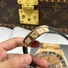 Super Clone Richard Mille RM 35 Richard Mille Americas Rose Gold Toro Limited Edition — on leather display