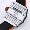 Super Clone Richard Mille RM 35-01 Richard Mille Rafa Cacbon NTPT Orange Strap 42mm — on leather display