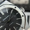 Super Clone Audemars Piguet Royal Oak Selfwinding 15400ST.OO.1220ST.01.A 41mm — on leather display