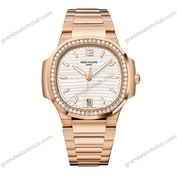 Super Clone Patek Philippe Nautilus 7118/1R-011 32.5mm White Dial Rose Gold