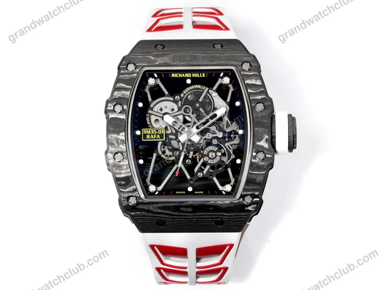 Super Clone Richard Mille RM 35-01 Rafael Nadal Carbon Fiber Velcro Strap
