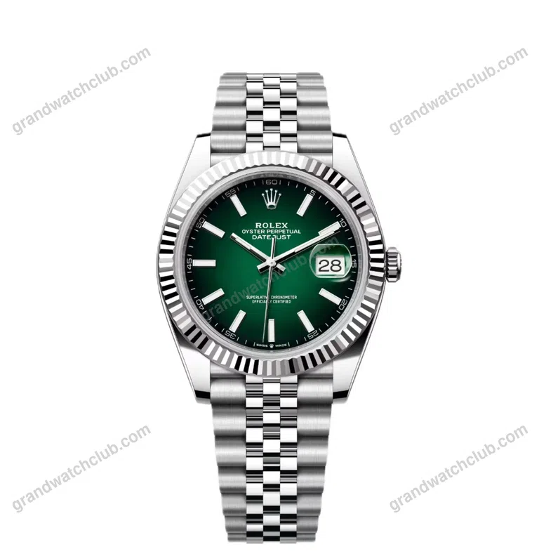Super Clone Rolex Datejust 41 Green Ombré Dial (2026) Jubilee