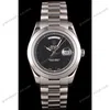 Super Clone Rolex Day-Date Black Dial 80294 40 mm — dial close-up