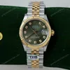 Super Clone Rolex Datejust Olive Green Diamond Dial 278273-0030 31 mm β dial close-up
