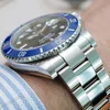 Super Clone Rolex Submariner “Cookie Monster” Black Dial 126619LB — dial close-up