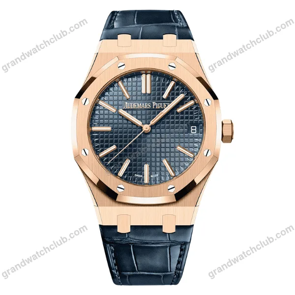 Super Clone Audemars Piguet Royal Oak 15510OR Yellow Gold 41mm Blue Dial