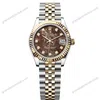 Super Clone Rolex Datejust Black Mother of Pearl Diamond Dial 278273-0024 31 mm