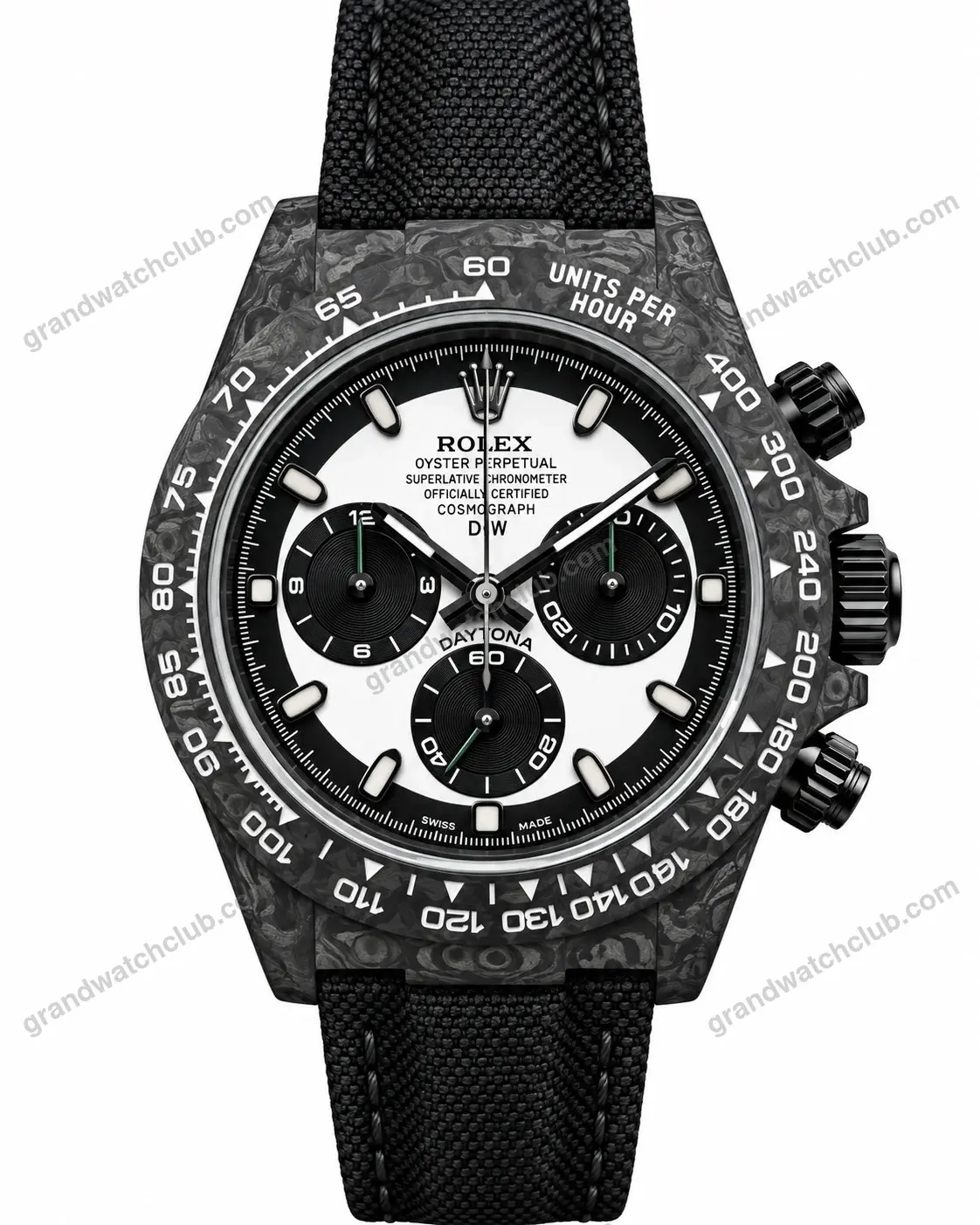 Super Clone Rolex Cosmograph Daytona DIW Carbon Panda 116500LN – Swiss SuperClone