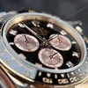 Super Clone Rolex Daytona Sundust Dial 126515LN — on leather display