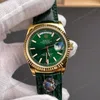 Super Clone Rolex Day-Date 36 Green Dial 118138 Leather Strap – Swiss SuperClone - photo 2