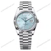 Super Clone Rolex Day-Date Ice Blue Diamond Dial 128236-0009 36 mm