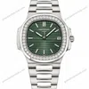 Super Clone Patek Philippe Patek Nautilus 5713G Green Dial 40mm Moissanite – Handcrafted Diamod – Japanese Miyota