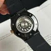 Super Clone Hublot Classic Fusion Ceramic Carbon Dial King Gold JJZ 42mm Base — on leather display