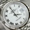 Super Clone Rolex Datejust White Roman Dial 126334-0024 41 mm — side profile