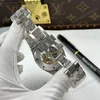 Super Clone Audemars Piguet Royal Oak Frosted Gold Double Balance Wheel Openworked 41mm benzen Baugette — view 10