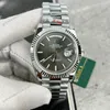 Super Clone Rolex Day-Date Grey Stick Tapestry Dial 228239-0002 40 mm — dial close-up
