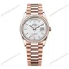 Super Clone Rolex Day-Date White Mother-of-Pearl Diamond Dial 128395tbr-0026 36 mm