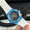 Super Clone Hublot Big Bang Unico Sky Blue 441.EX.5120.RX 42mm — on leather display